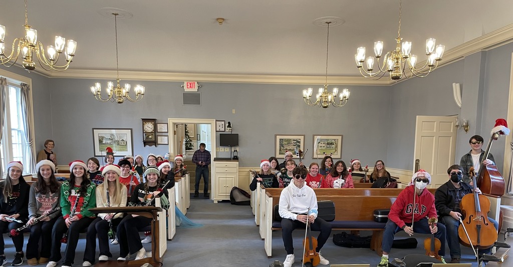 BHS Orchestra caroling at City Hall