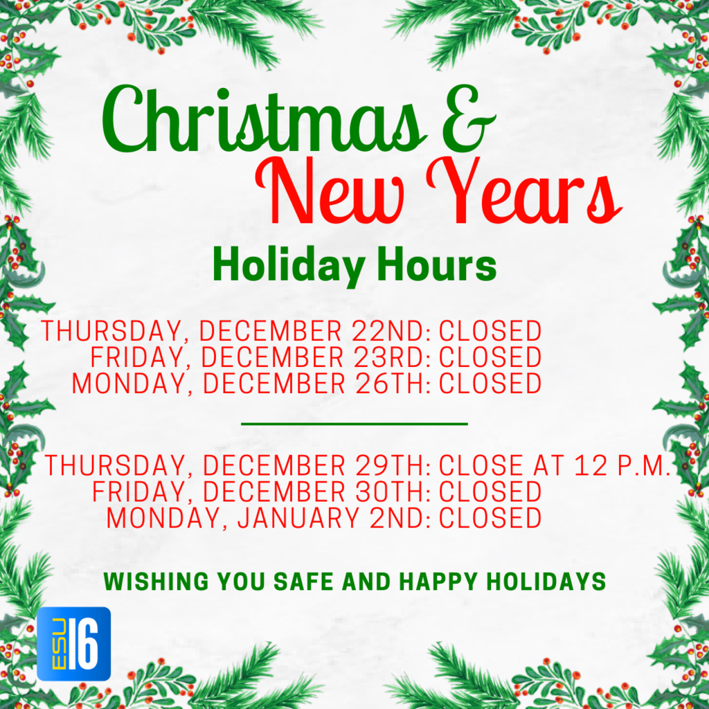 2022 Holiday Hours