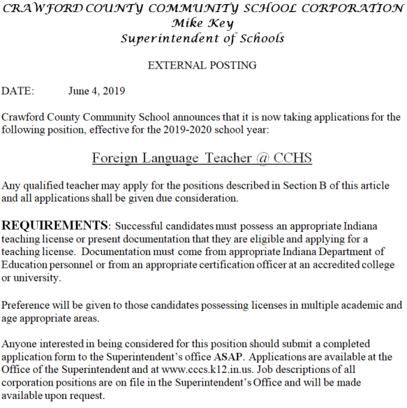 Foreign Language Teacher