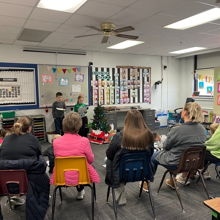 Parents came to watch Christmas partner plays put on by third graders in Mrs McIntosh’s class.