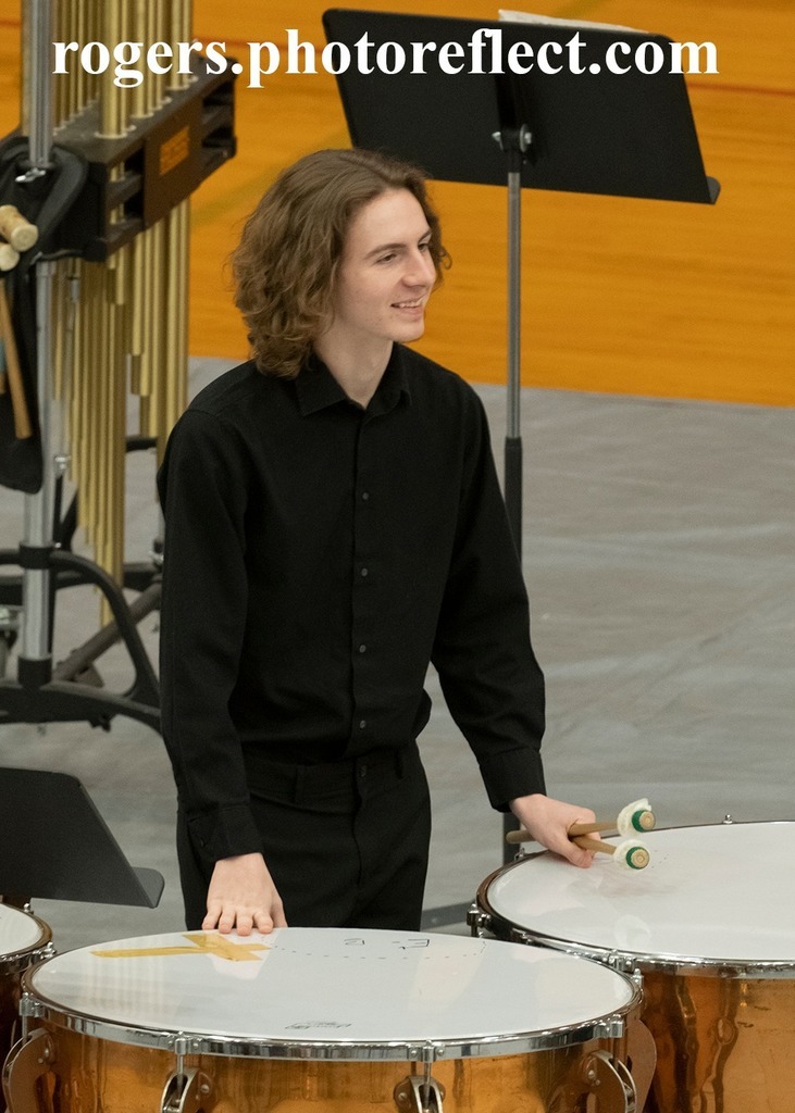 BJSHS Band member plays timpani
