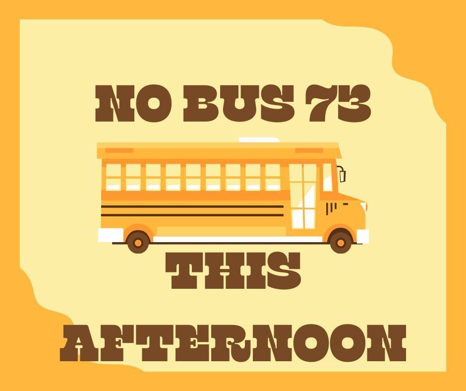 No Bus 73 This Afternoon