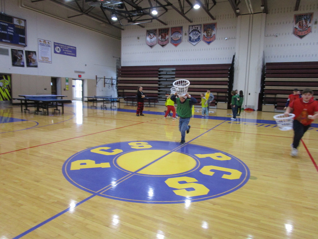 students playing a game