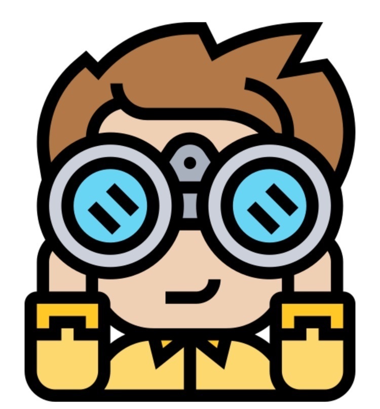 person looking through binoculars