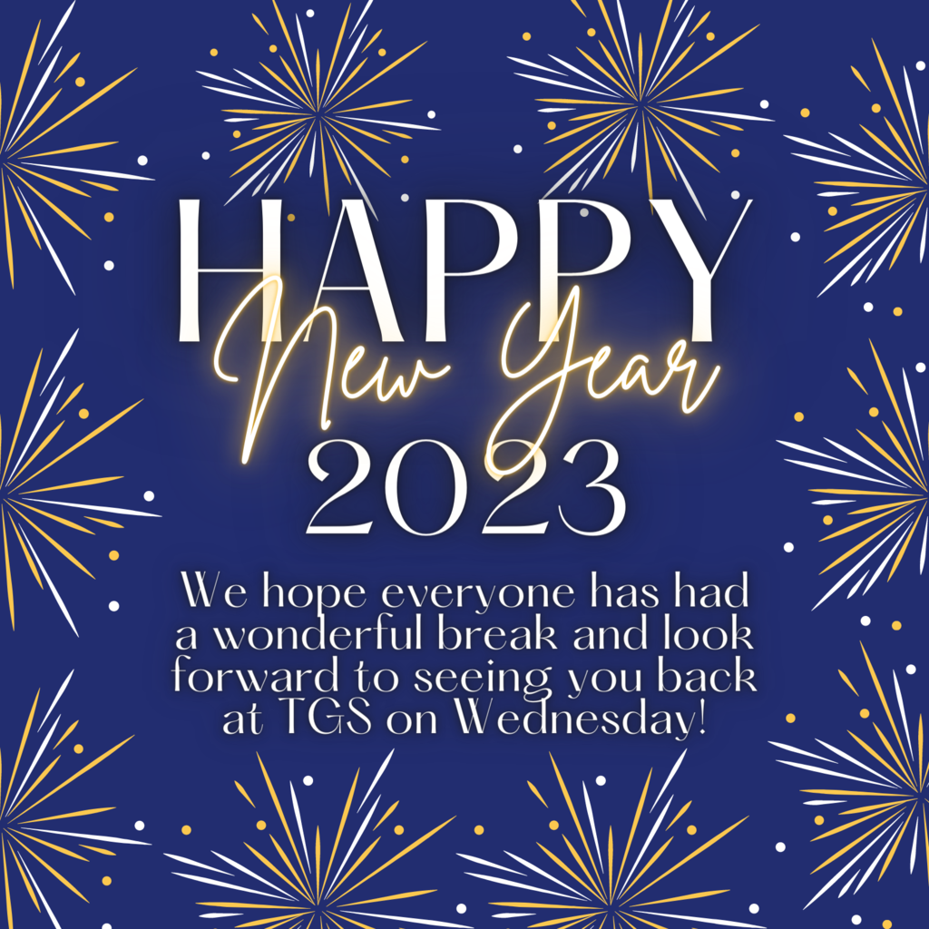 Happy new year - see you on Wednesday