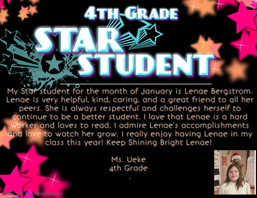Lenae Student of the Month