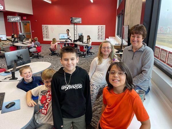students in stem room