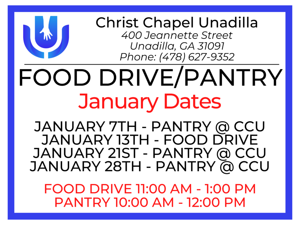 food pantry dates 2023 January