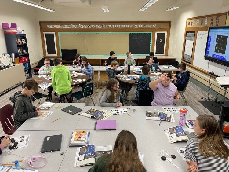 6th grade making Oreo moon phases. Yum! 