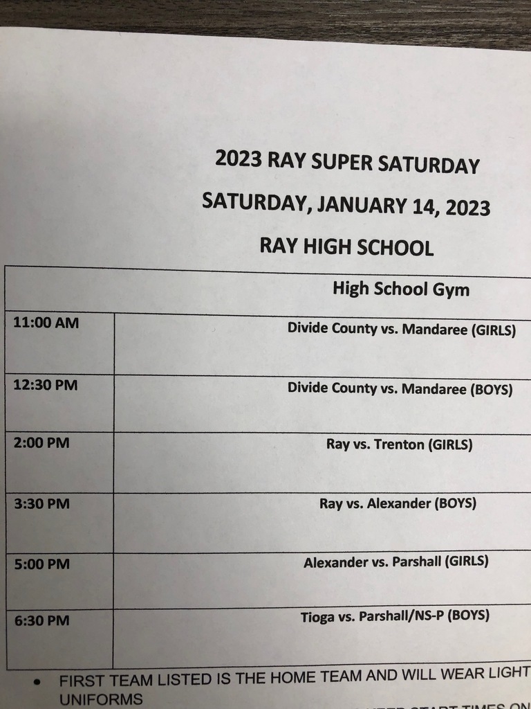 Super Saturday 2023 Schedule