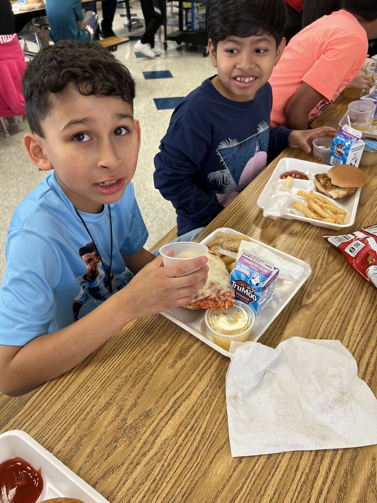 student eating sweet potatoes