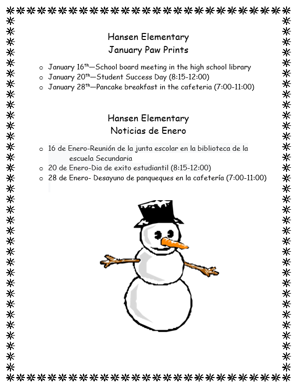 Elementary newsletter