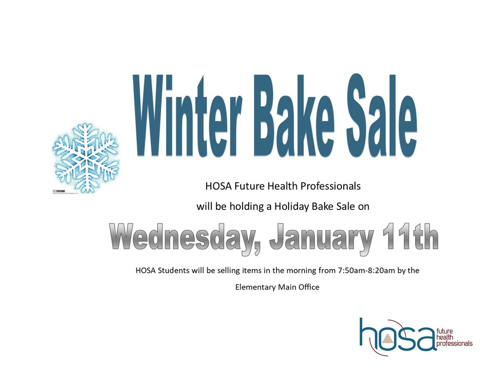 HoSA Winter Bake Sale