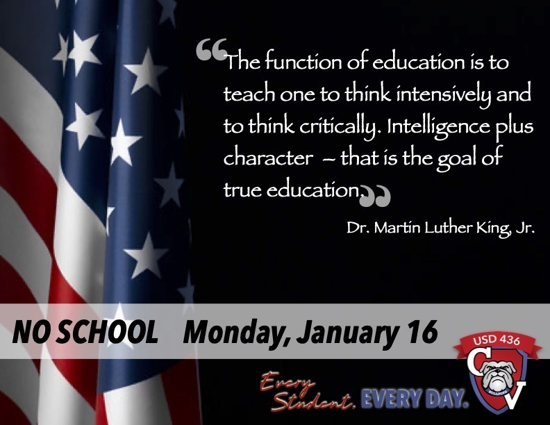 No School Monday, January 16