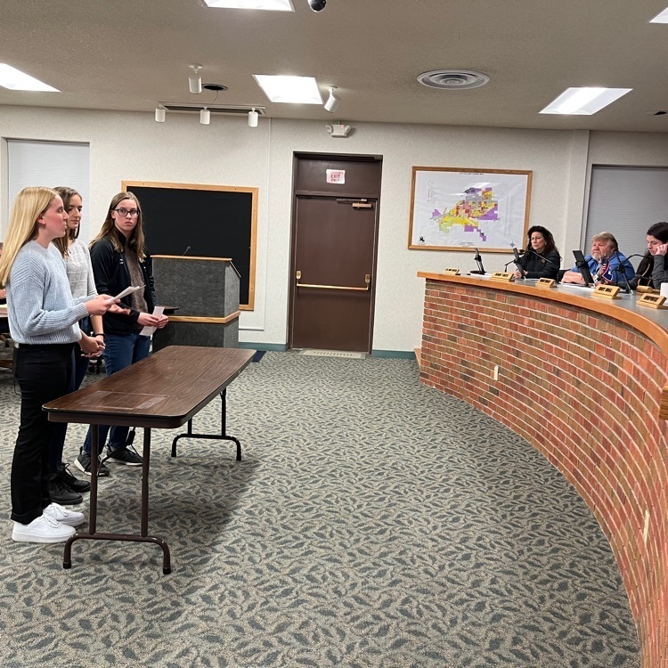 students speaking to city council 