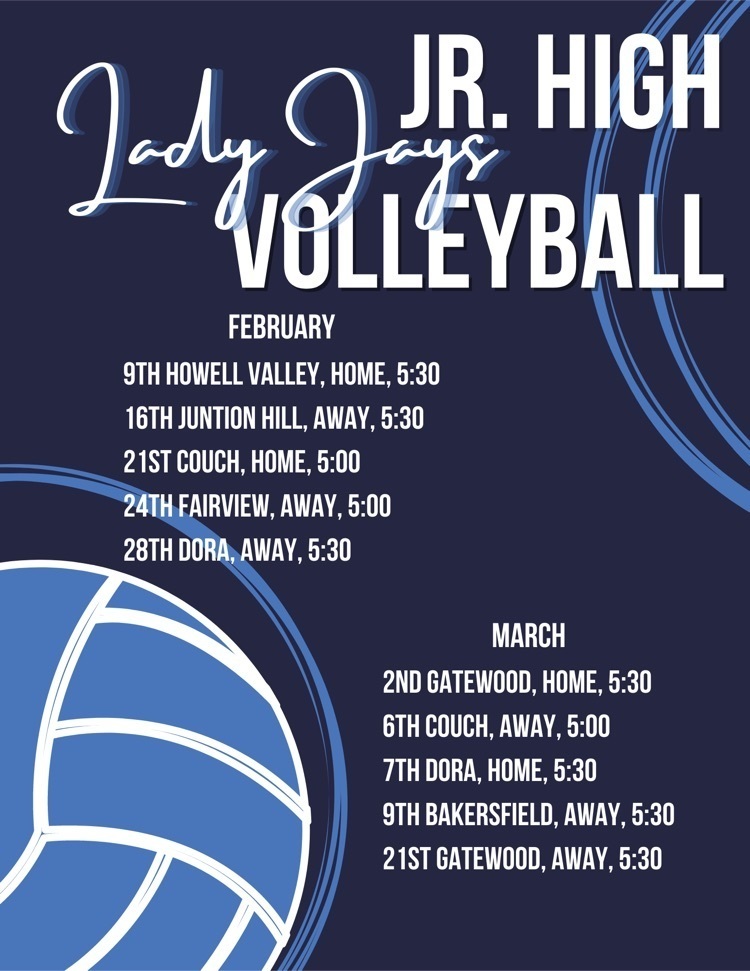 Jr High Volleyball Schedule 2023