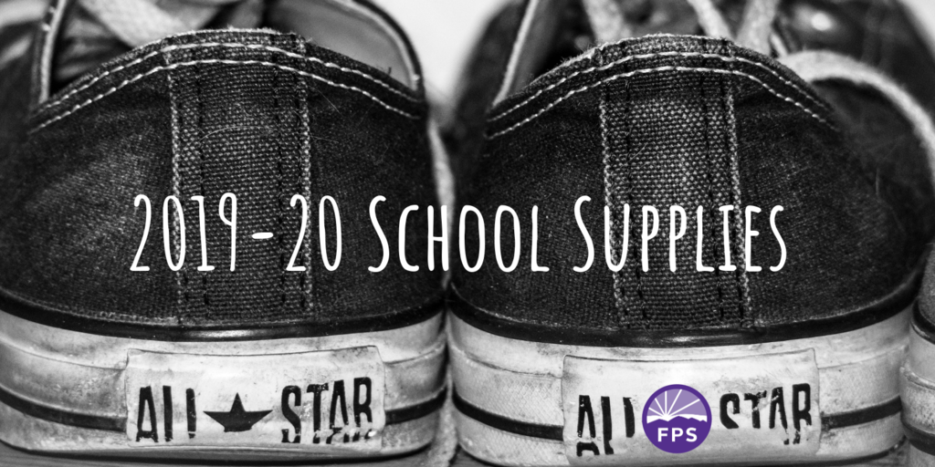 Picture of Converse All Stars and link to 2019-20 School Supplies Lists