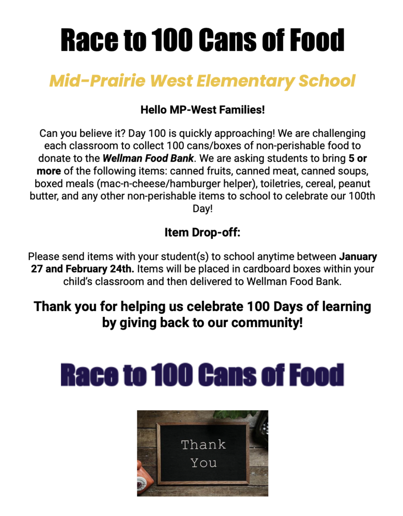 MP-W Food Collection Flyer