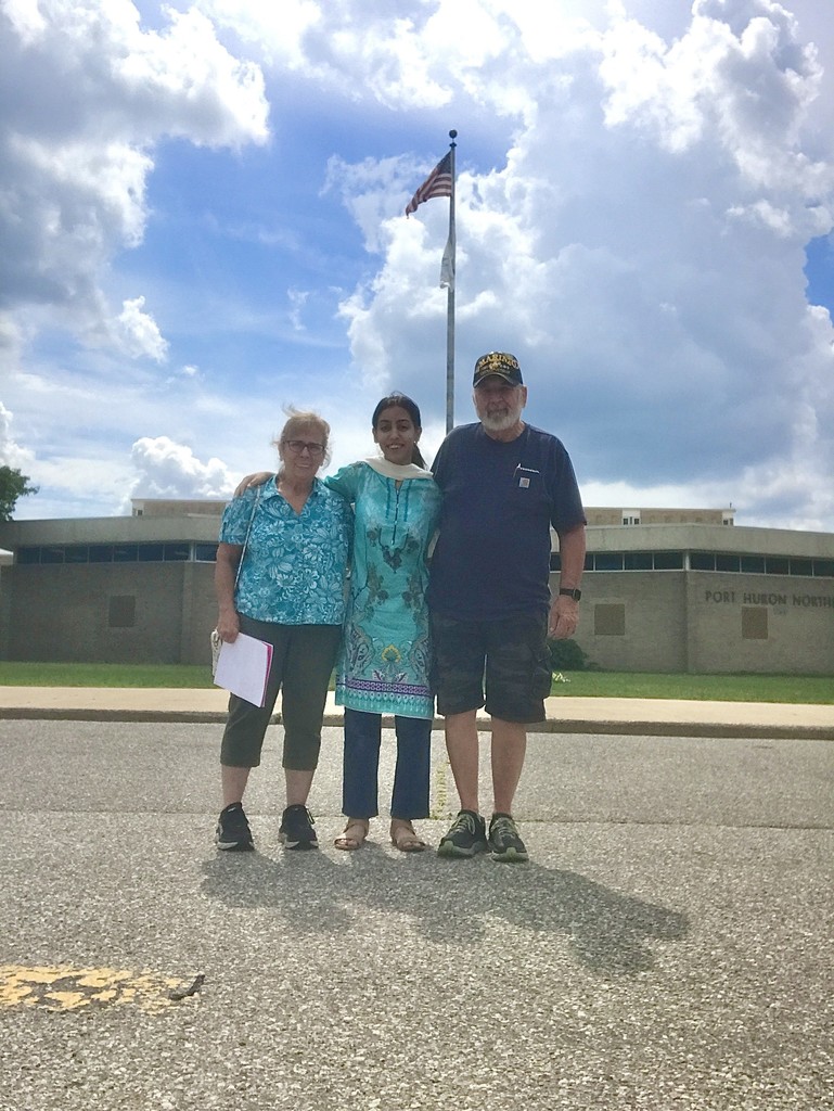 Rida Noor with host family