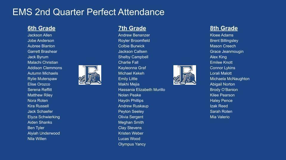 Perfect attendance