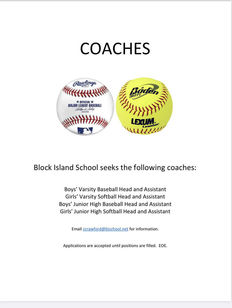 job posting for softball and baseball