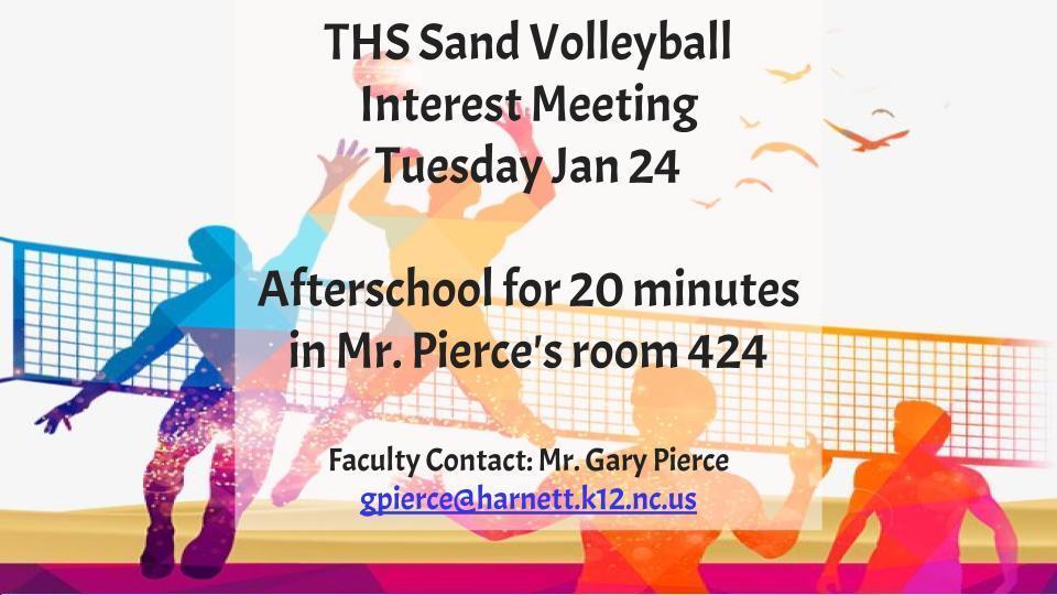 THS Sand Volleyball Interest Meeting 1/24