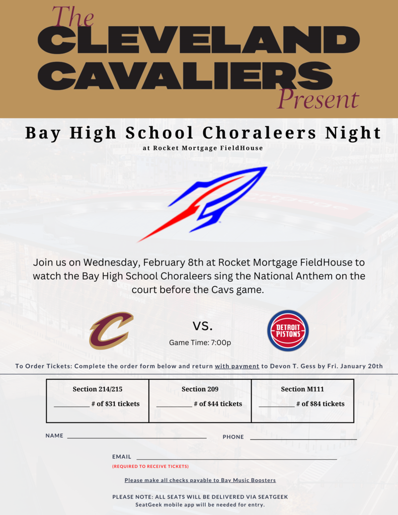 Choraleers at Cavs Flyer