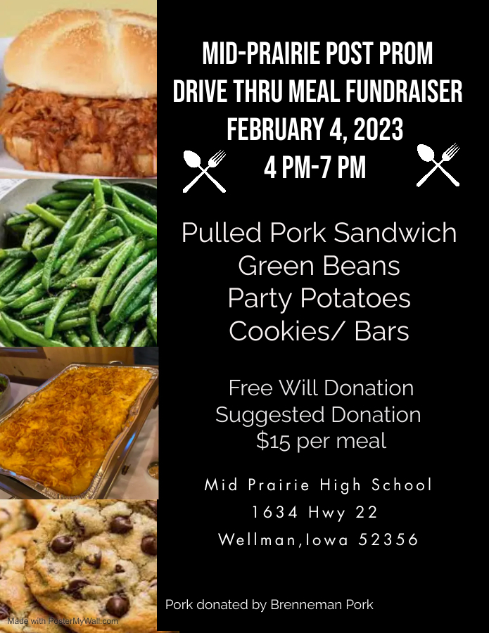 MP Post Prom Drive Thru Meal Fundraiser