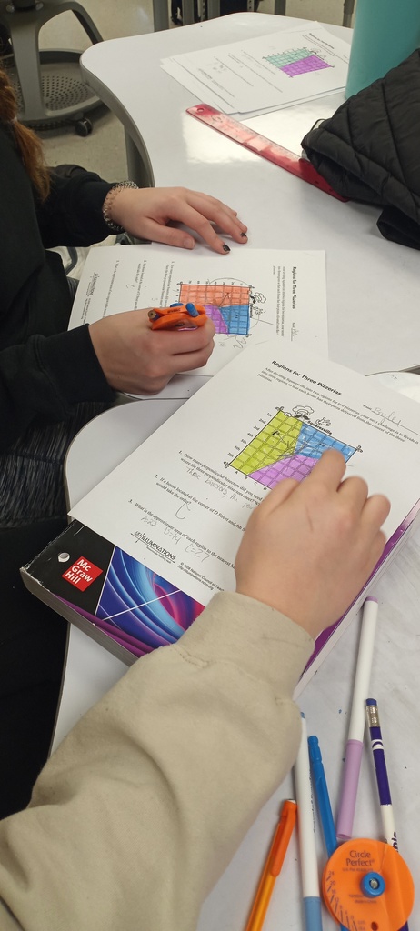 Student working in geometry