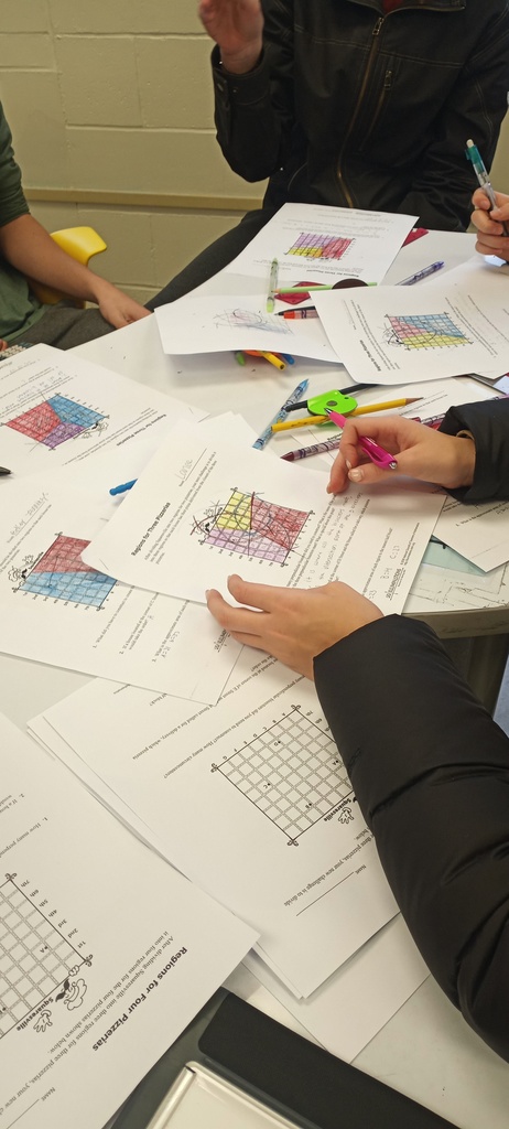 Student working in geometry
