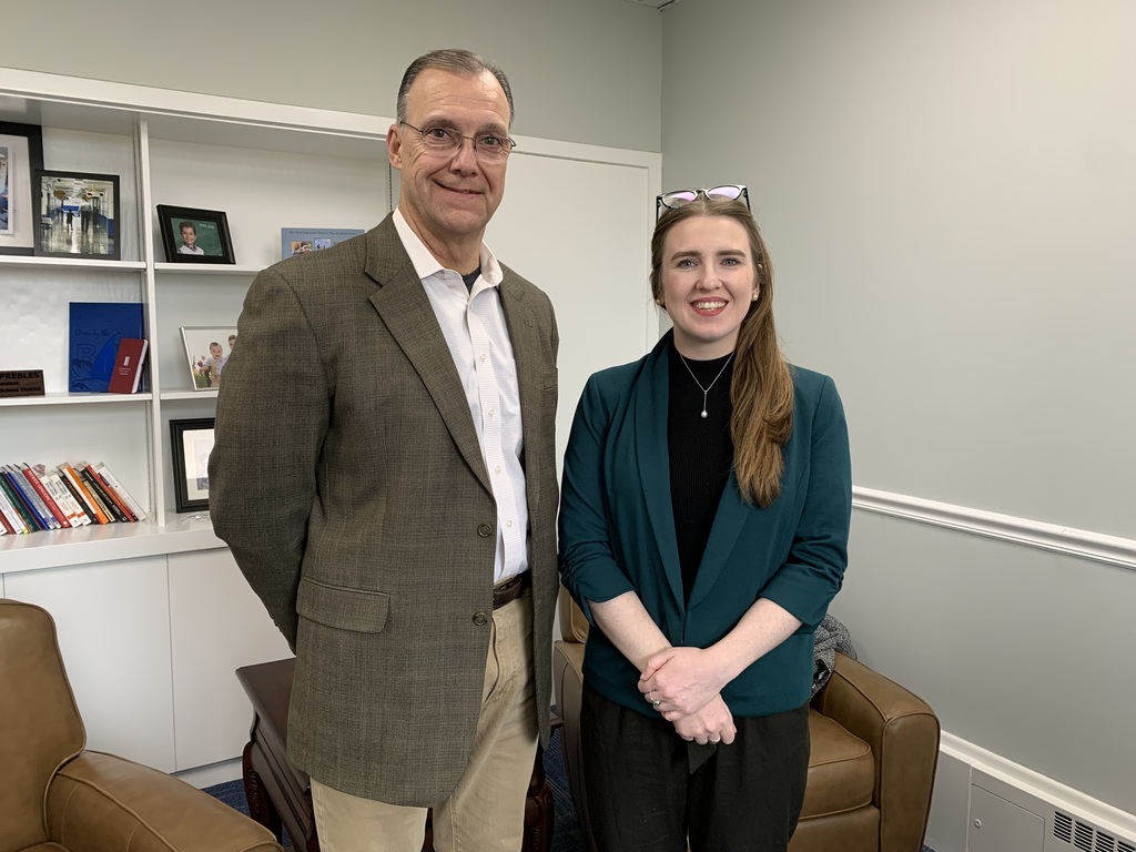 Rep. Bride Sweeney with Supt. Scot Prebles Jan. 2023