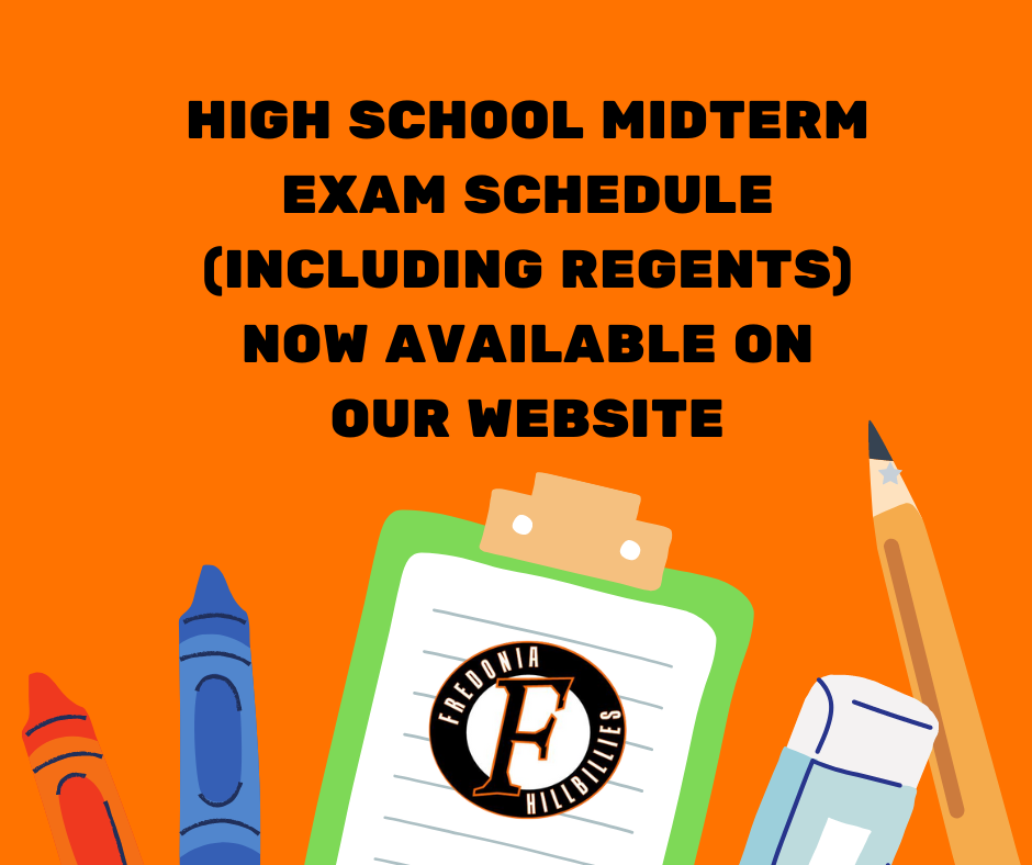 high school midterm exam schedule (including regents) now available on our website
