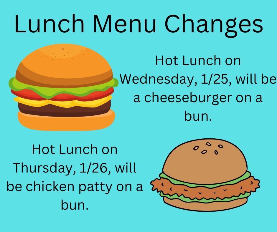 Lunch Menu Changes
