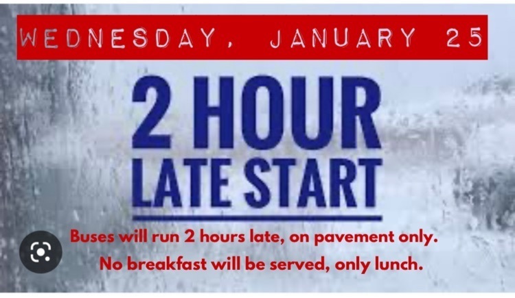 delayed start on Wednesday