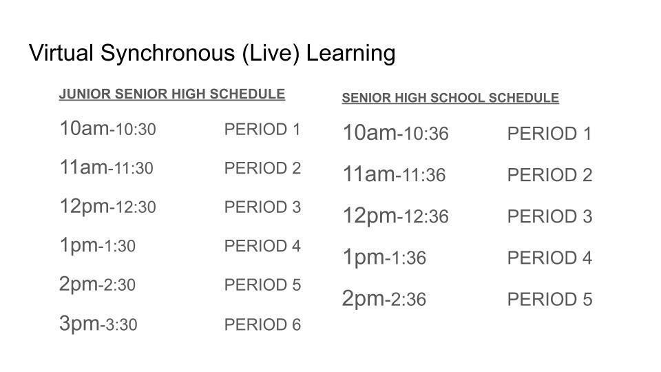 Virtual Schedule