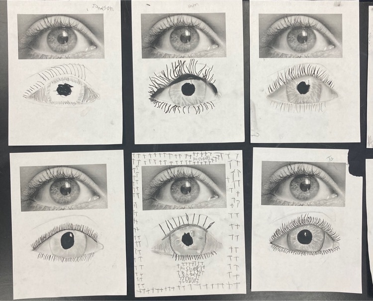 drawing lesson on eyes and value
