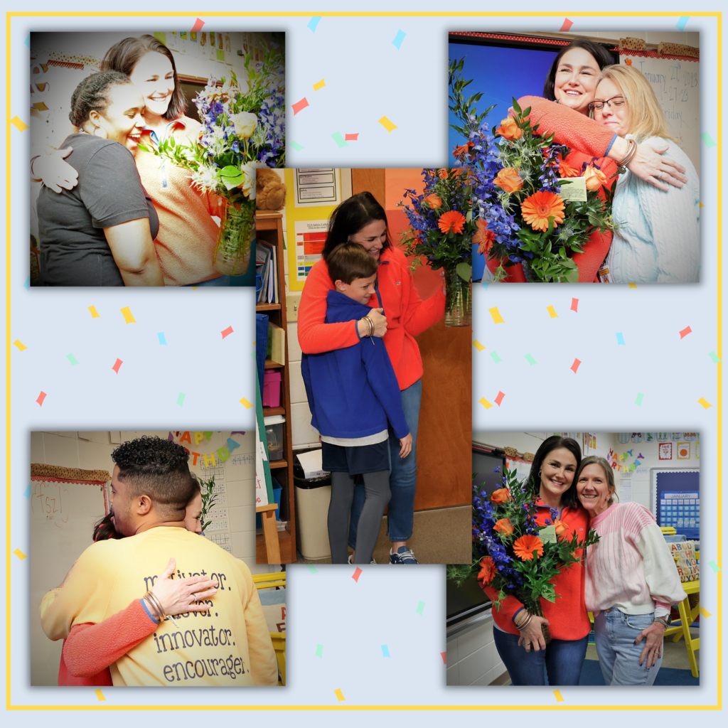 Pics of people hugging Mrs. Graham, TOTY