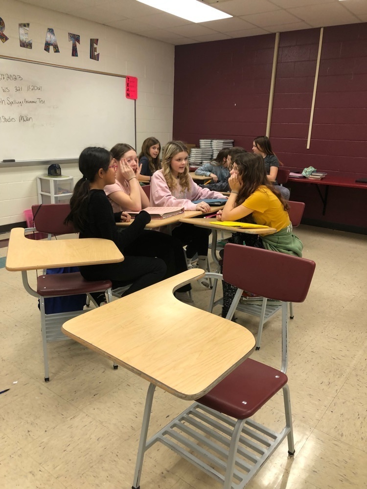 6th graders discussing what they have learned about Ancient China