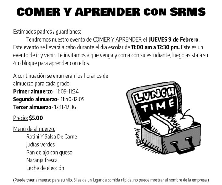 SRMS Lunch and Learn