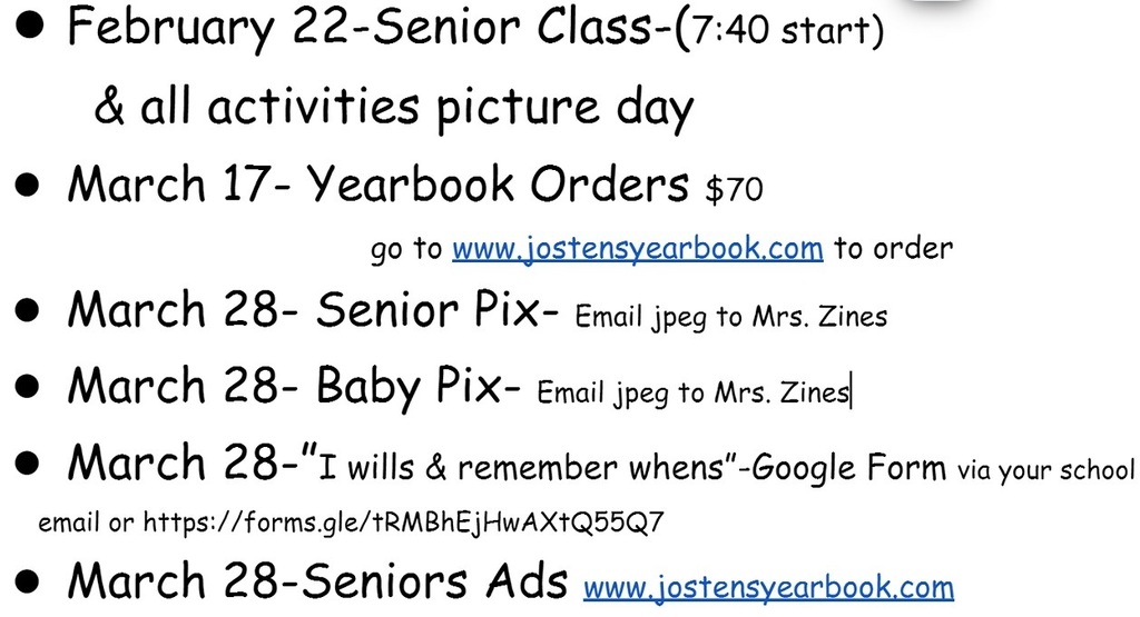yearbook deadlines
