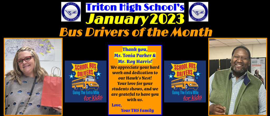 January 2023 THS Bus Drivers of the Month