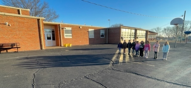 Kindergarten saw their shadow on groundhogs day!