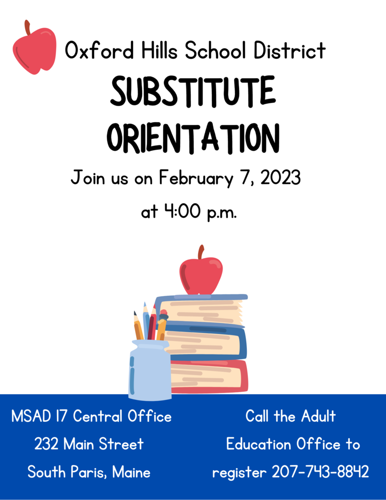 Sub. Orientation Class Flyer