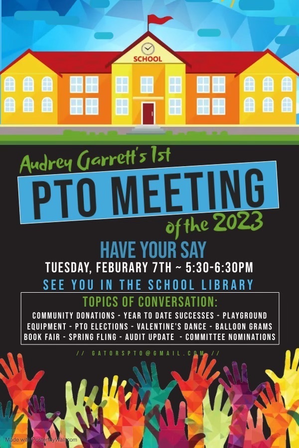 PTO flyer advertising parent meeting