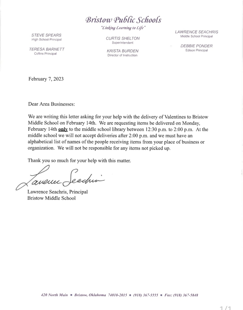 Valentine's Day Letters