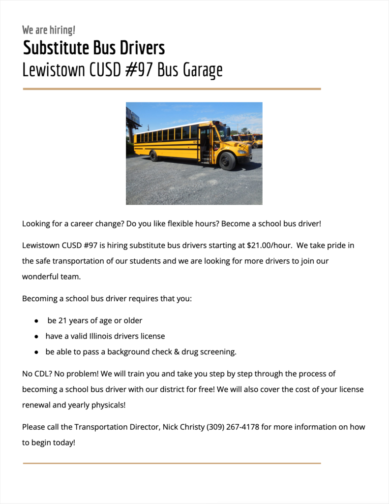 sub bus driver job posting