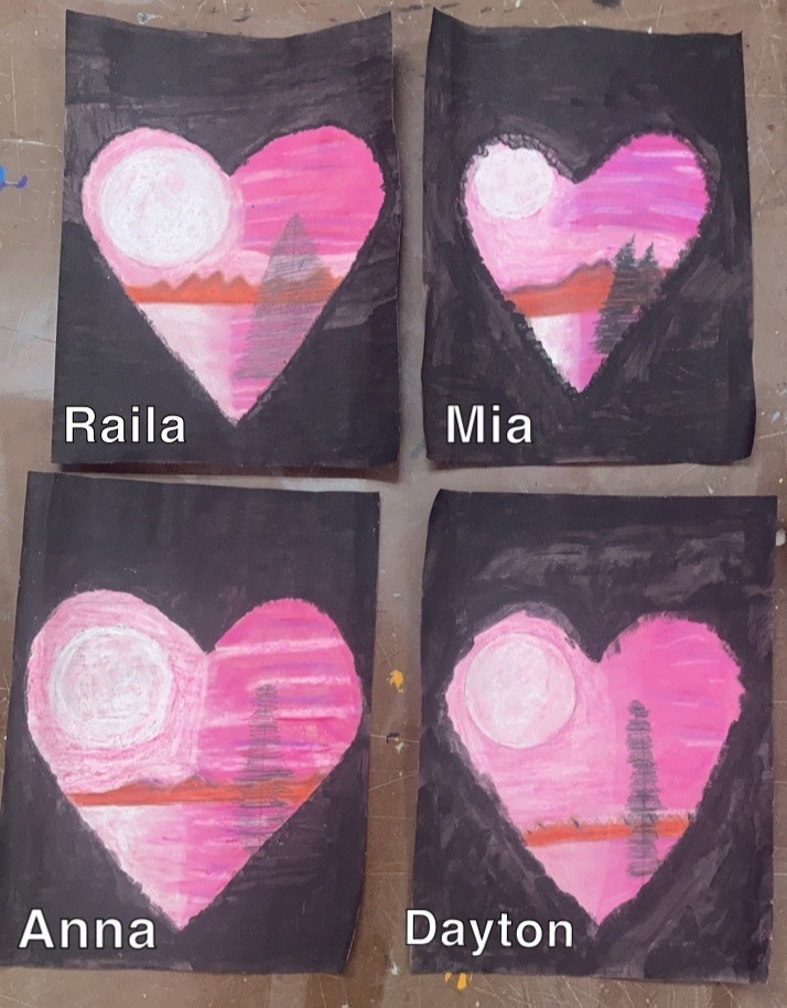 oils pastels and paint 