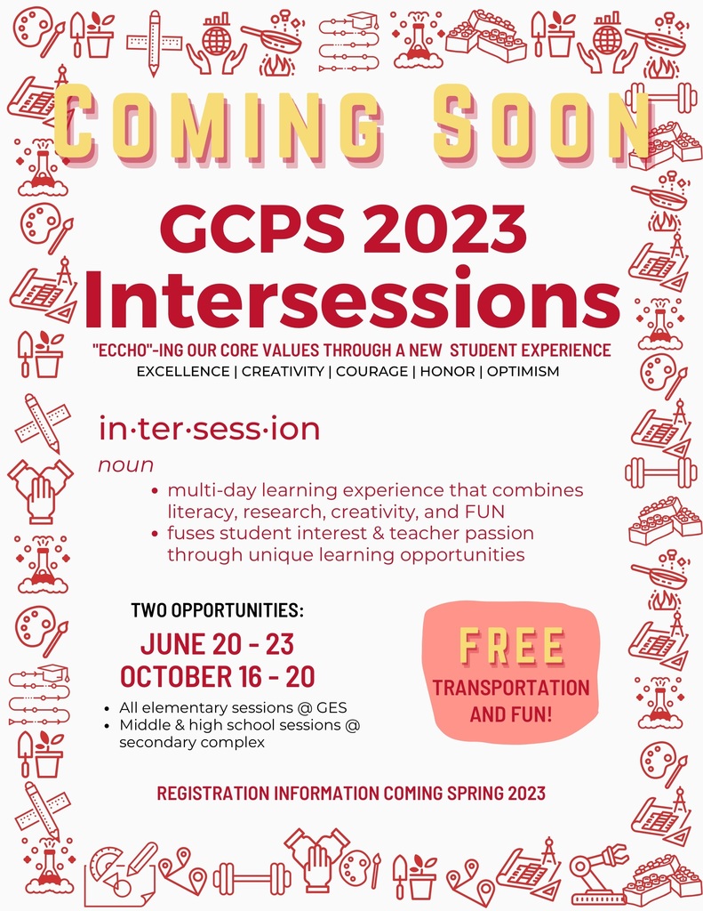 GCPS Intersession flyer