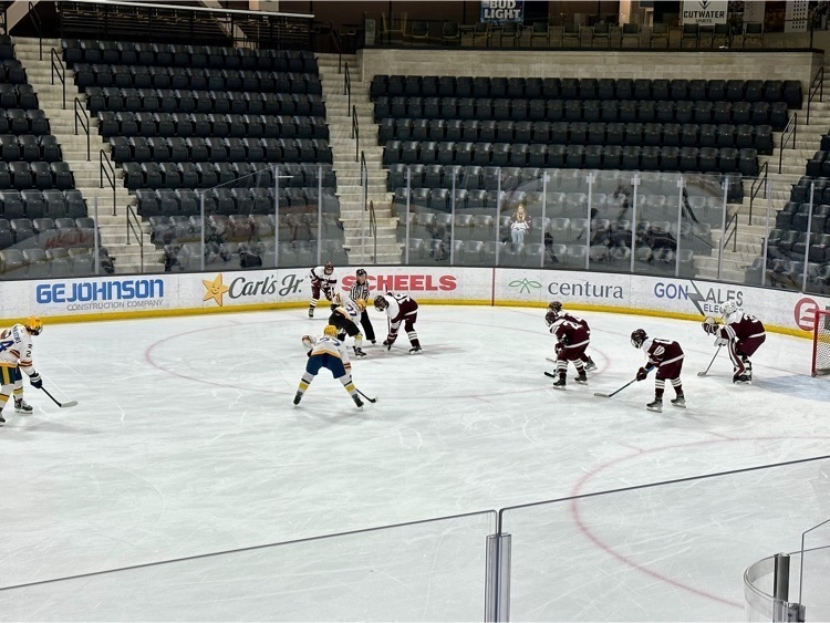 CMHS Hockey takes an early lead 3-0 vs. RHS after the first period - Go Hawks!