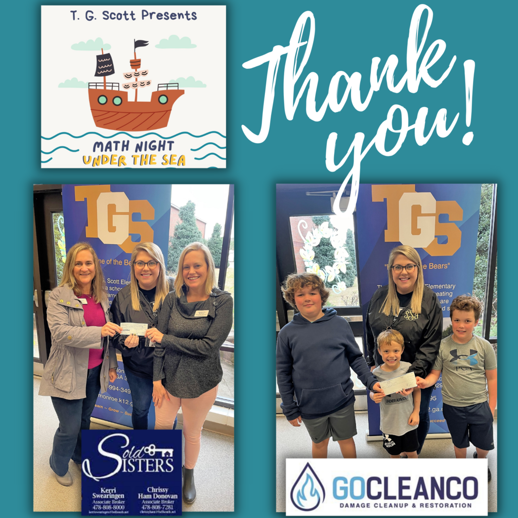 Thank you to The Sold Sisters and Go Clean Co for supporting Math Night Under the Sea!